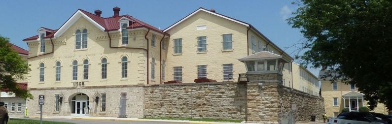 Photograph of the U.S. Disciplinary Barracks at Fort Leavenworth, Kansas.

Part of the autobiography of Dr. Anthony J. Carbone, Son in the Shadow of a Green Beret Hero.