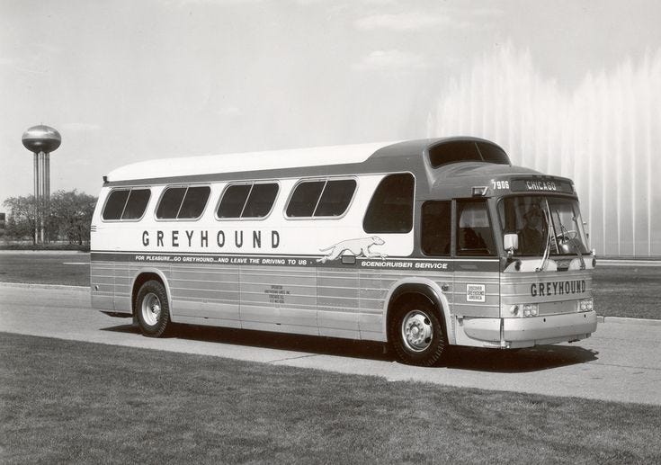 Greyhound Bus like the one my 3 young aunts road from Boston to Fort Leonard Wood c.1960.
Dr. Carbone’s Autobiography: A Son in the Shadow of a Green Beret Hero