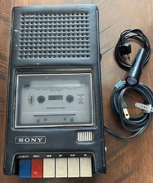 One of the early SONY cassette recorders used to make recordings of messages and conversations.
Part of the autobiography of Dr. Anthony J. Carbone, Son in the Shadow of a Green Beret Hero.