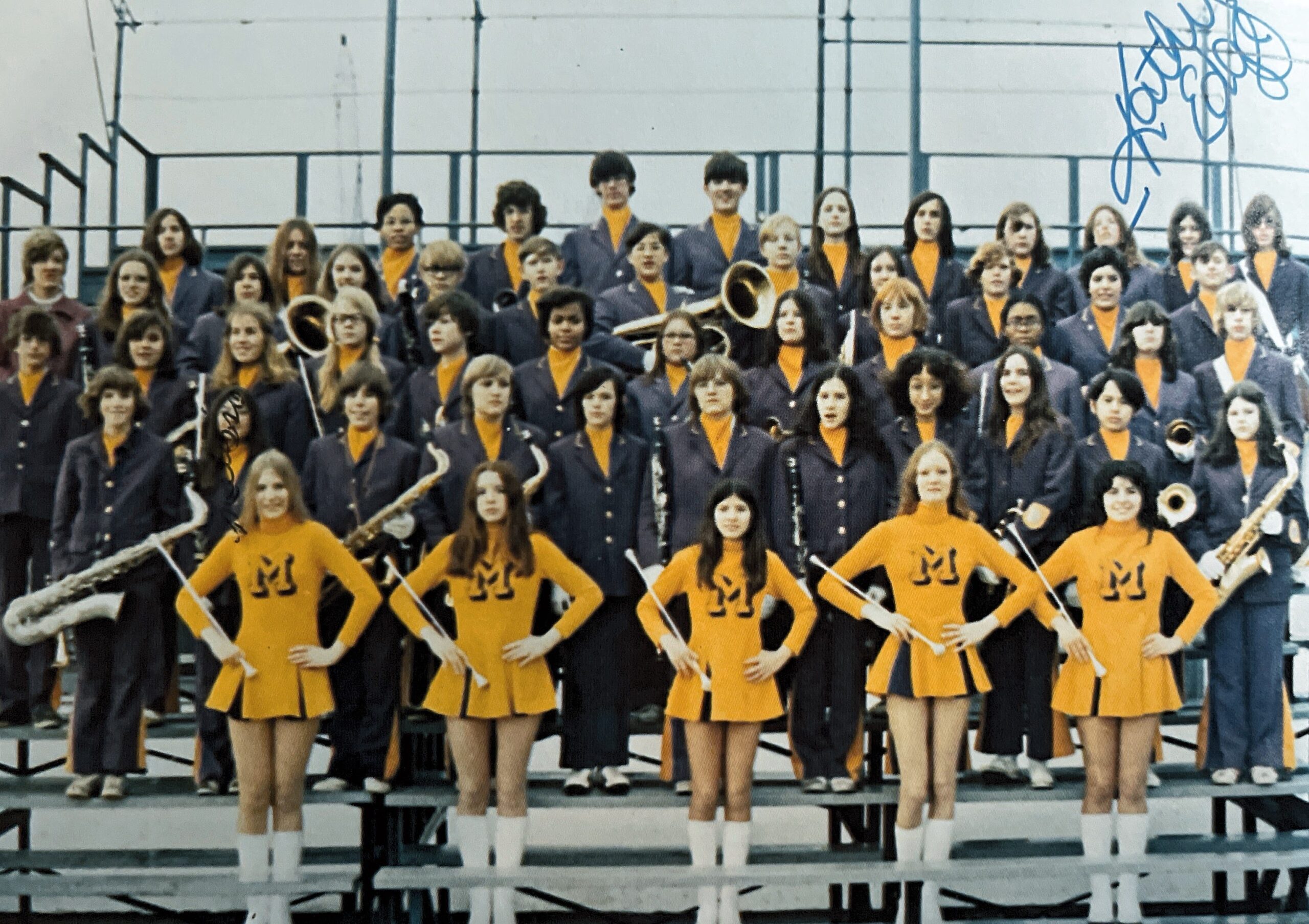 Mannheim American High School Marching Band and Majorettes.

Part of the autobiography of Dr. Anthony J. Carbone, Son in the Shadow of a Green Beret Hero.