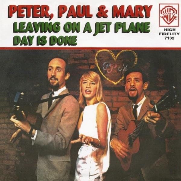 Album cover to Peter, Paul & Mary's "Leaving on a Jet Plane" in High Fidelity.


Part of the autobiography of Dr. Anthony J. Carbone, Son in the Shadow of a Green Beret Hero