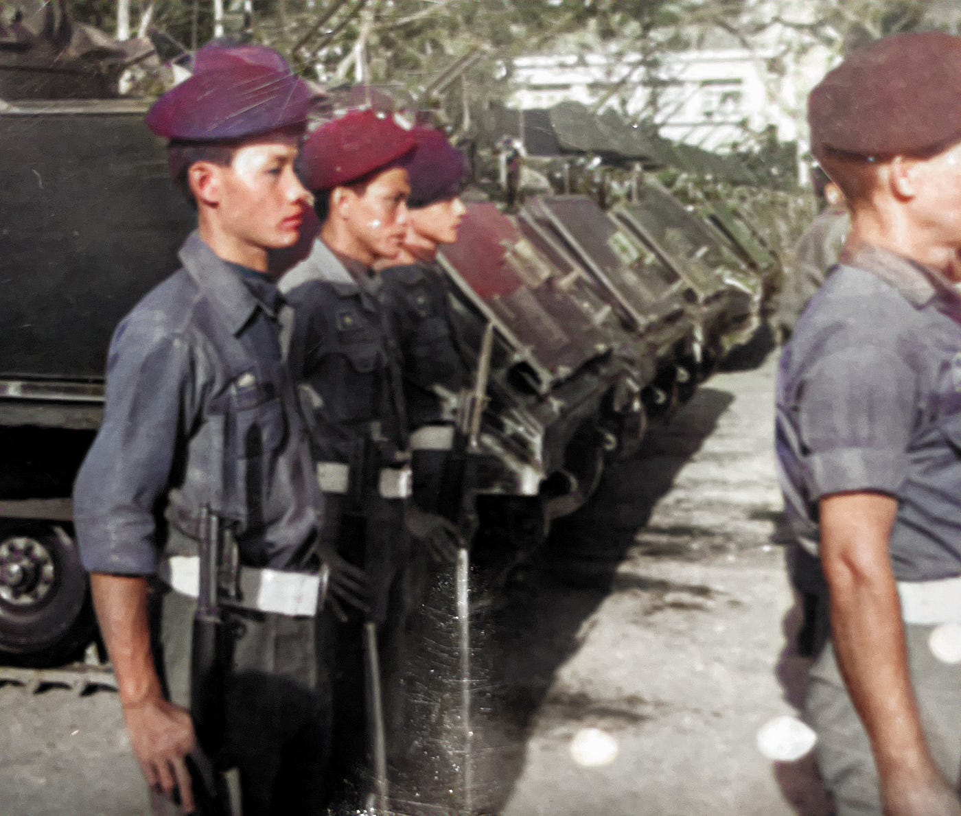 Republic of Vietnam 17th Cavalry ready for inspection. This was the ARVN cavalry unit that my father (CPT Tony Carbone) served as tactical advisor.
Part of the autobiography of Dr. Anthony J. Carbone, Son in the Shadow of a Green Beret Hero.