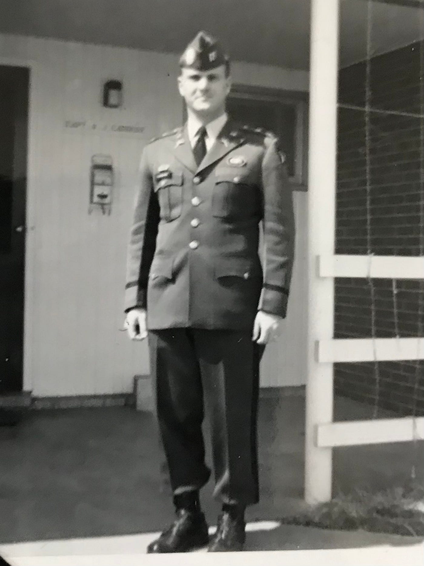 Captain Carbone staning in front of our quarters at Fort Campbell, Kentucky while assigned as the Adjutant to Headquarters company of the 101st Airborne Division.
Dr. Carbone’s Autobiography: A Son in the Shadow of a Green Beret Hero