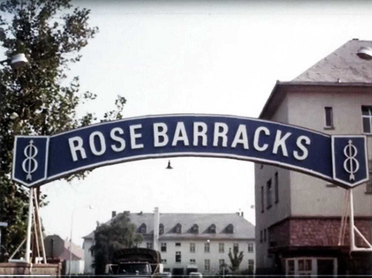 8th Infantry Division Rose Barracks Front Gate

Part of the autobiography of Dr. Anthony J. Carbone, Son in the Shadow of a Green Beret Hero.