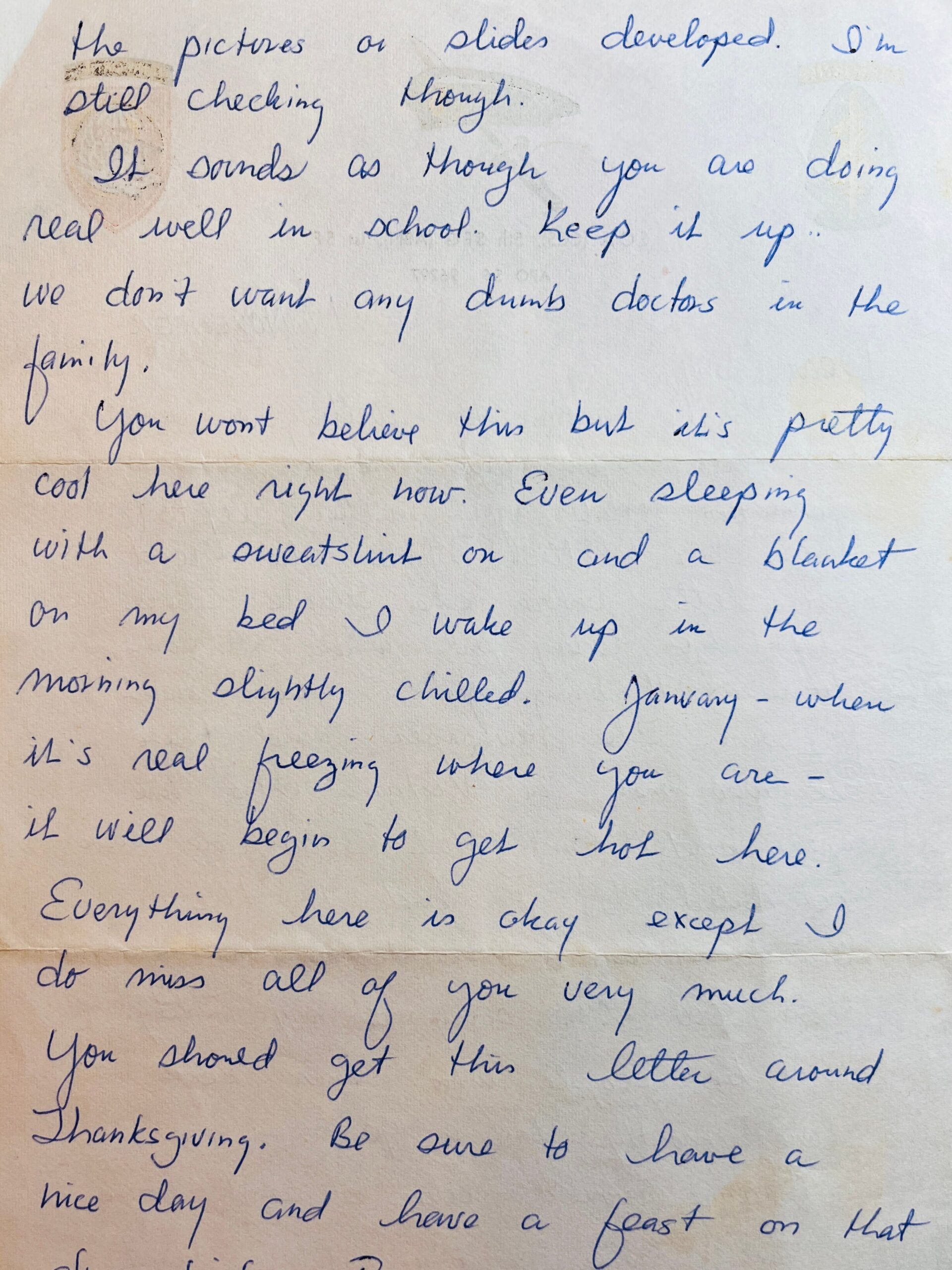 Letter from my father (MAJ Tony Carbone) written to me from Bon Mê Thuôt, Vietnam during the war on 19 November 1970.

Part of the autobiography of Dr. Anthony J. Carbone, Son in the Shadow of a Green Beret Hero.