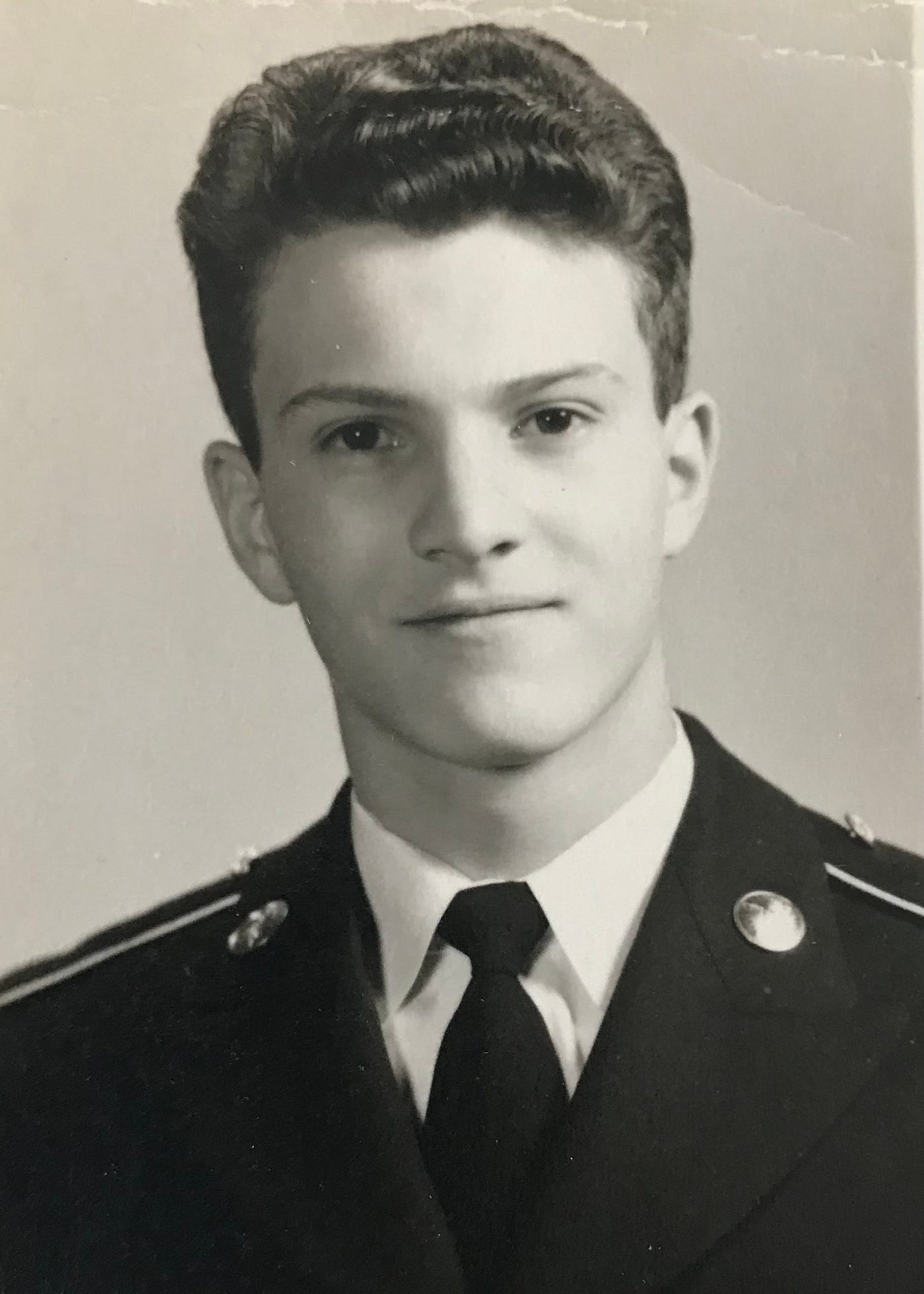 My father (Cadet Tony Carbone) in his Bordentown Military Institute uniform during his high school years (c.1953).
Dr. Anthony Carbone's Autobiography.