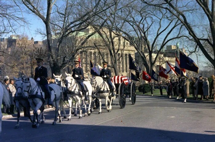 President John F. Kennedy's Funeral Procession with casket on a caisson pulled by members of the 3rd Infantry Divisions "The Old Guard" on November 25, 1963.
Dr. Carbone’s Autobiography: A Son in the Shadow of a Green Beret Hero