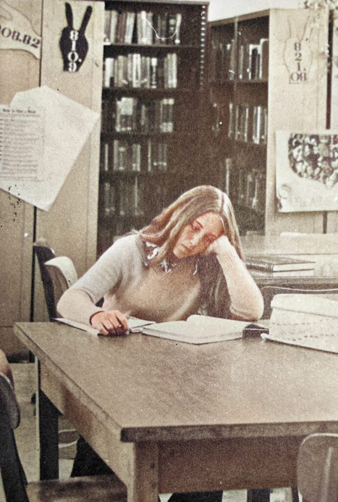 Kathy Wind in library at Mannheim Ameican High School.

Part of the autobiography of Dr. Anthony J. Carbone, Son in the Shadow of a Green Beret Hero.