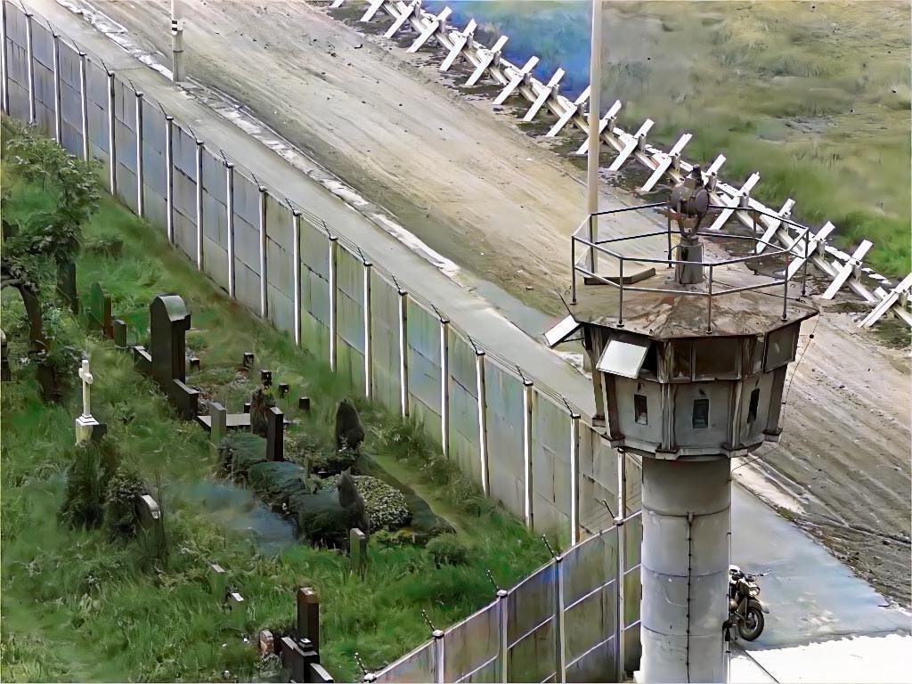 East-West Berlin Border showing how color stopped at Communist Block.

Part of the autobiography of Dr. Anthony J. Carbone, Son in the Shadow of a Green Beret Hero.
