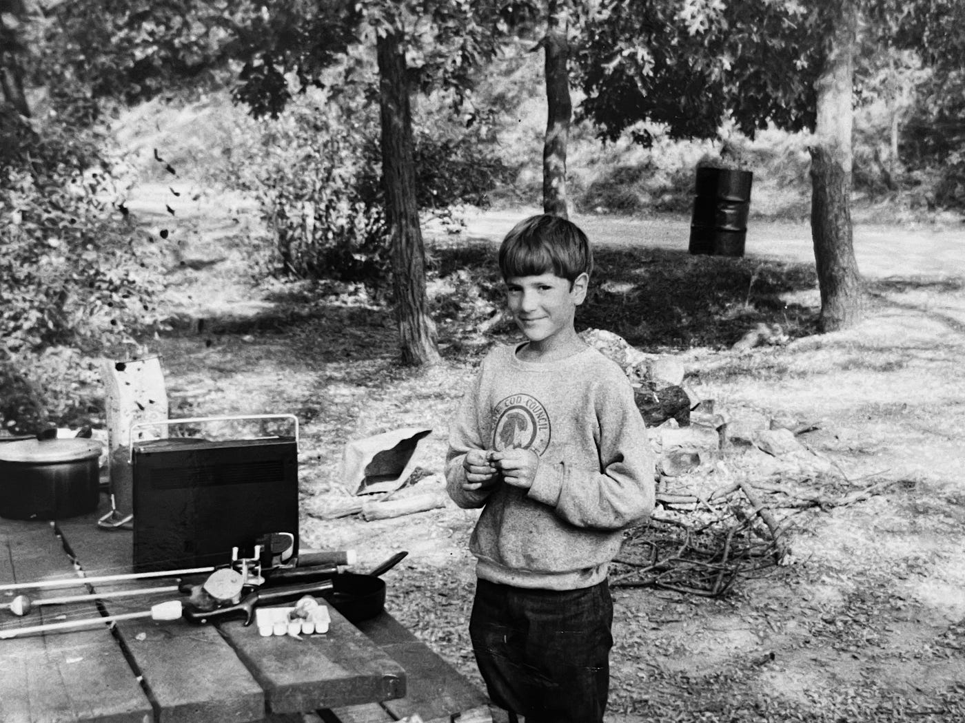 Camping at DoD Camp Ground with my father. Note SONY cassette recorder on picnic table.

Part of autobiography of Dr. Anthony J. Carbone,