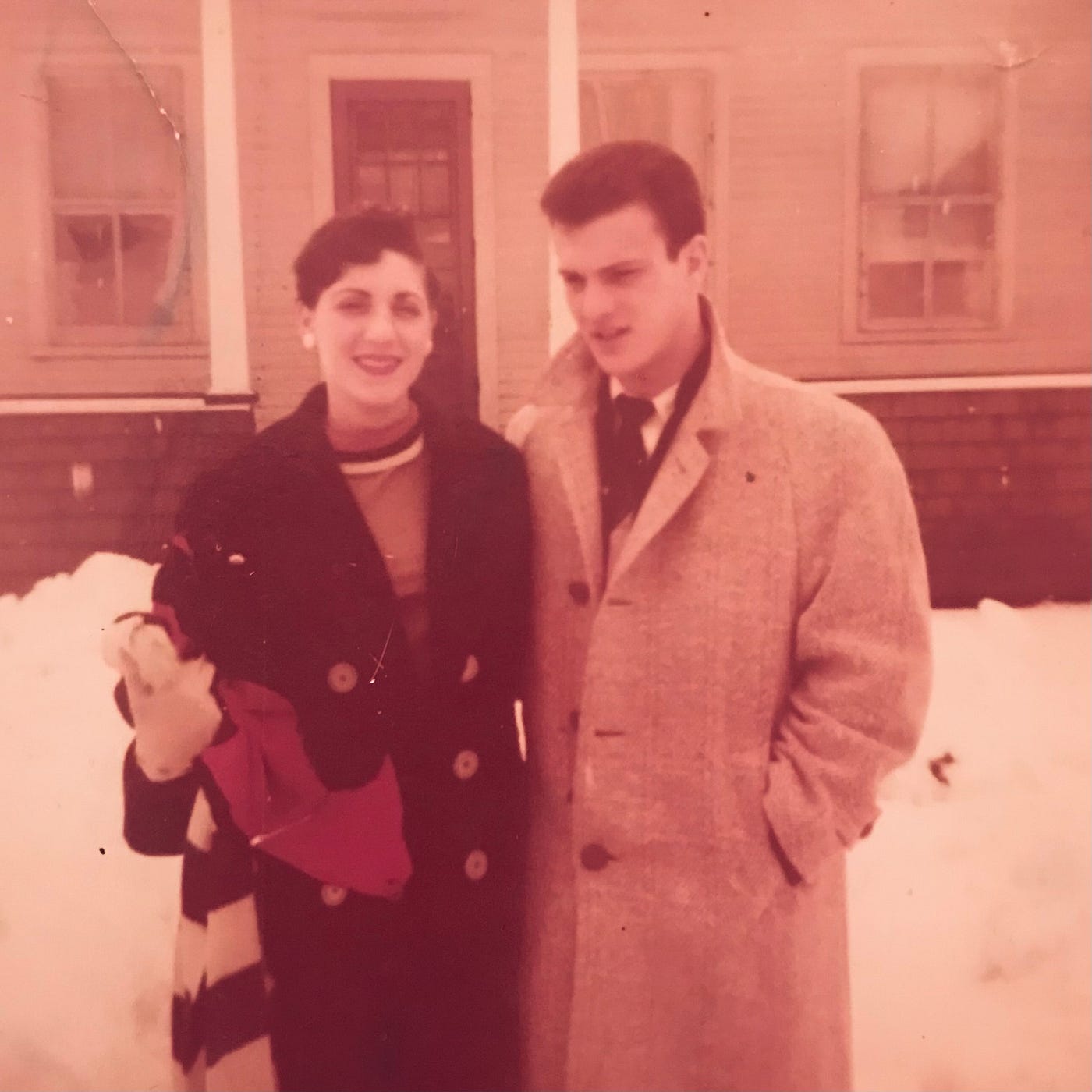 Mom & Dad at Norwich in front of the Prefabs near Norwich University campus when my father was a married cadet
Dr. Anthony Carbone's Autobiography.