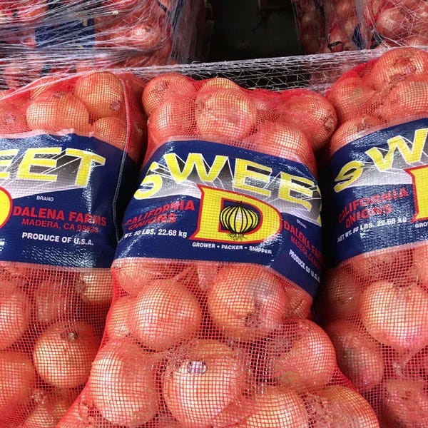 Photo of large bags of sweet onions like I used to cut by the ton for 5 Cs.

Part of the autobiography of Dr. Anthony J. Carbone. Believe Nothing You Hear, and Only Half of What You See--A Memoir of Service, Shame, and the Search for Truth.