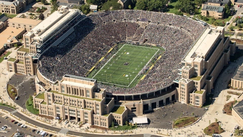 Notre Dame Football Stadium “The House That Rockne Built”. Biography of Dr. Anthony J. Carbone.