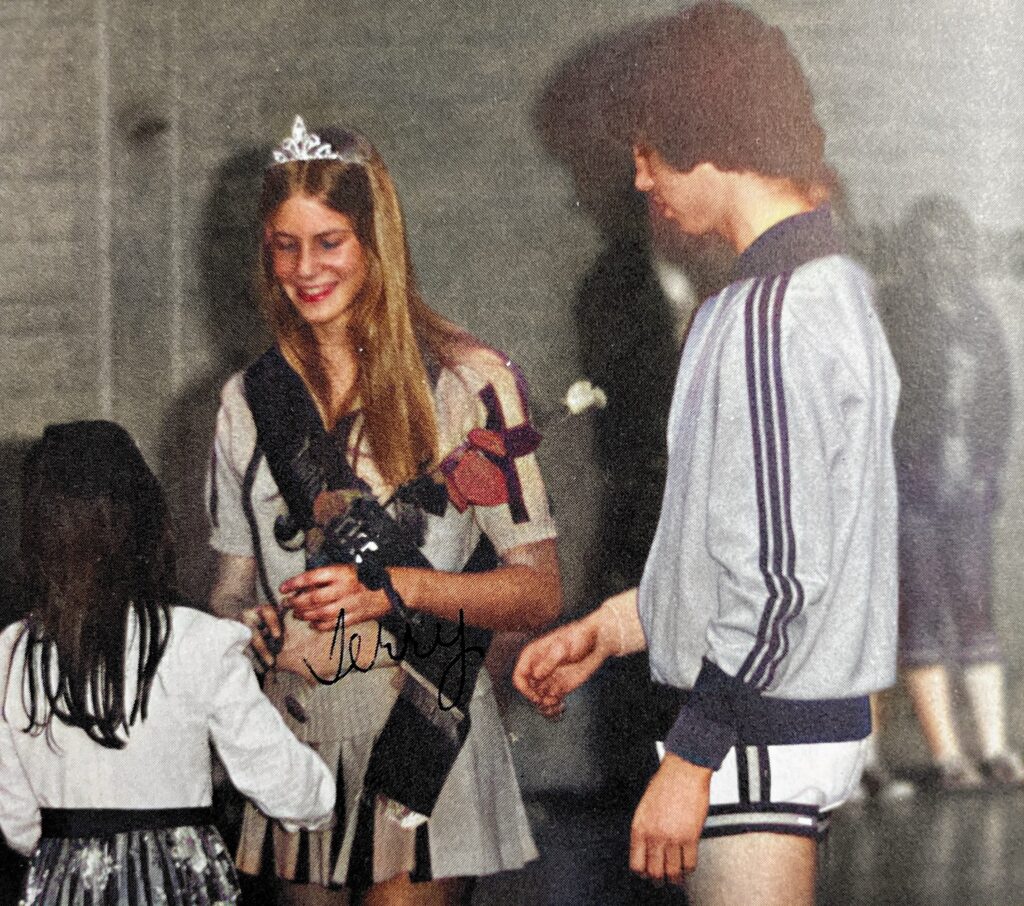Terry Swenson, Homecoming Queen for Mannheim American High School, Mannheim, Germany.

As part of the autobiography of Dr. Anthony J. Carbone, Son in the Shadow of a Green Beret Hero.