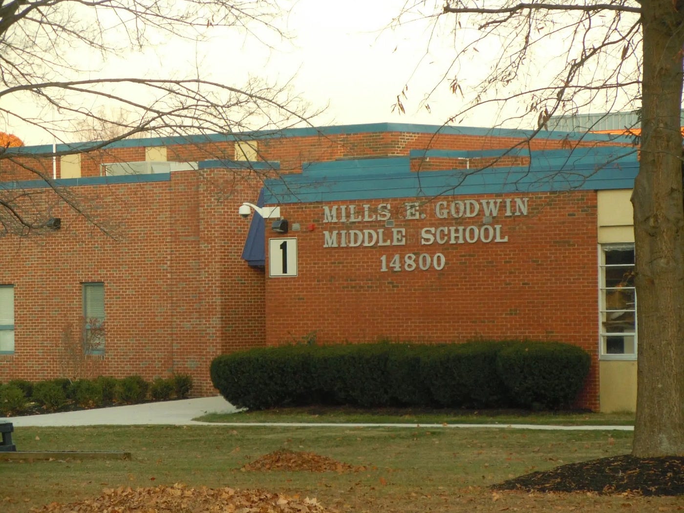 Mills E. Godwin Middle School in Woodbridge,Virginia.

Part of autobiography of Dr. Anthony J. Carbone, Son in the Shadow of a Green Beret Hero