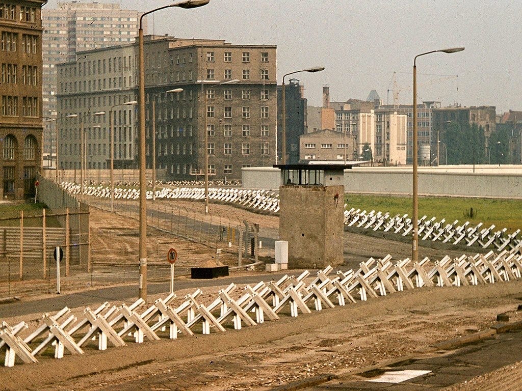 East-West Berlin Border showing how color stopped at Communist Block.

Part of the autobiography of Dr. Anthony J. Carbone, Son in the Shadow of a Green Beret Hero.
