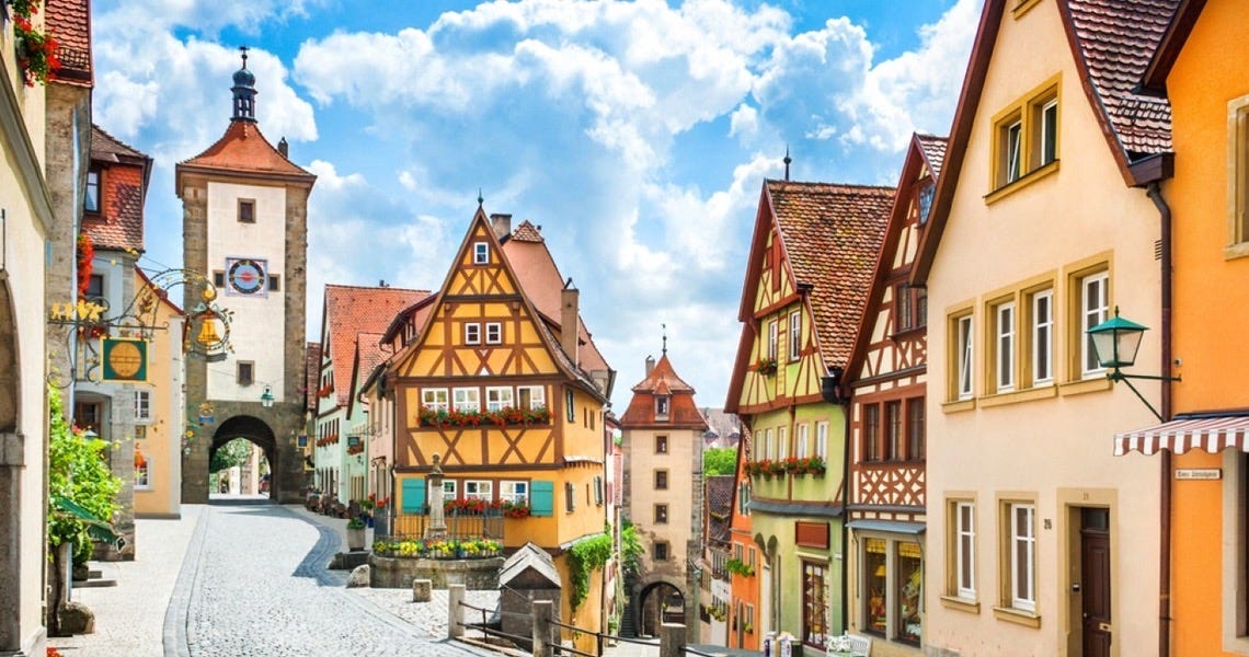Photo of main street Rotenburg, insided the famous walled city showing the iconic tower gate.  This was one of the most favorite places for our family to visit and show our visitors.

Part of the autobiography of Dr. Anthony J. Carbone, Son in the Shadow of a Green Beret Hero