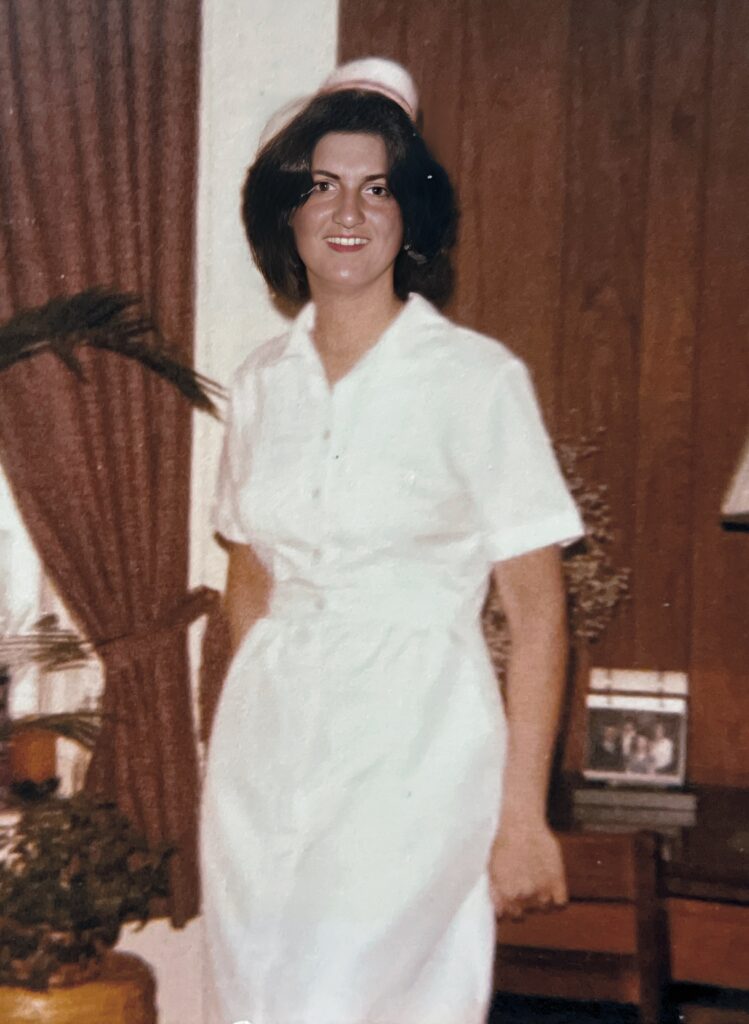 My oldest sister Lynne at Northeastern School of Nursing in Boston.  BIography of Dr. Anthony J. Carbone.