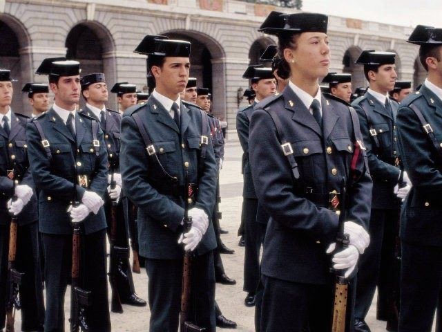 Spanish Civil Guard in 1976, like the ones who chased us off of the beach at Lloret de Mar, Spain.  Autobiography of Dr. Anthony J. Carbone.
