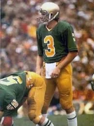 Joe Montana #3 of the Fighting Irish.  Biography of Dr. Anthony J. Carbone.