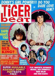 Tiger Beat magazine for the 1970s with Donny Osmond and David Cassidy on the cover.  Biography of Dr. Anthony J. Carbone.