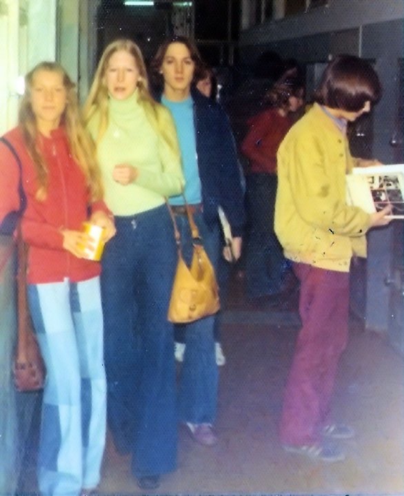 Mannheim American HS Hallway with Debbie Bell, Debbie Murray, Jeff Bell, and Tony Carbone.  Biography of Dr. Anthony J. Carbone
