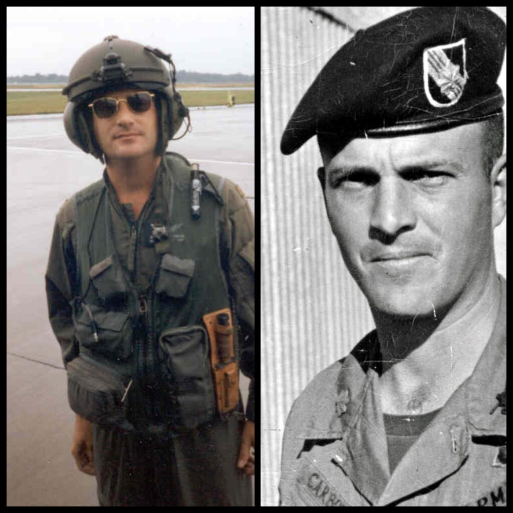 Two Major Anthony Carbones: Me the Flight Surgeon (Left) & Dad the Special Operations Officer (Right)