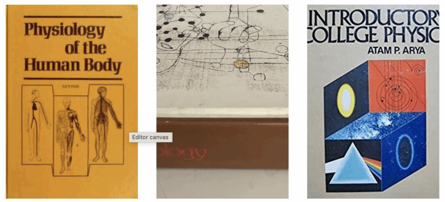 PreMed textbooks used at Notre Dame in 1979. Physiology of the Human Body. Cell Biology. Physics. Autobiography of Dr. Anthony J. Carbone