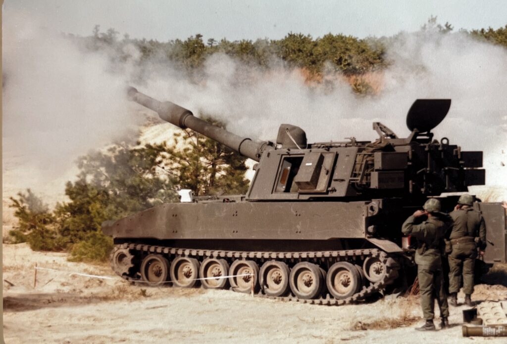 Artillery Branch Training at ROTC Advanced Camp, Fort Riley, KS.  Biography of Dr. Anthony J. Carbone