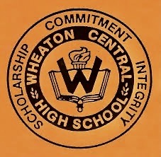 Wheaton Central High School logo with "Scholarship, Commitment & Integrity".  Autobiography of Dr. Anthony J. Carbone.
