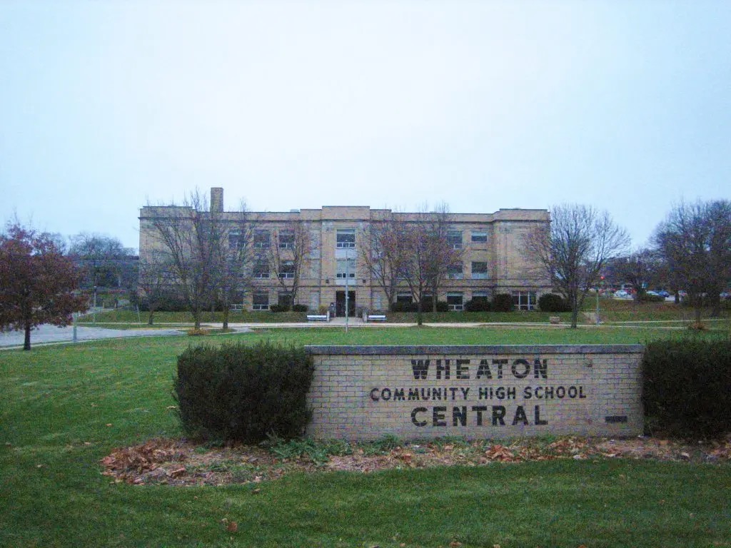 Wheaton Central High School in Wheaton, Illinois.  Autobiography of Dr. Anthony J. Carbone.