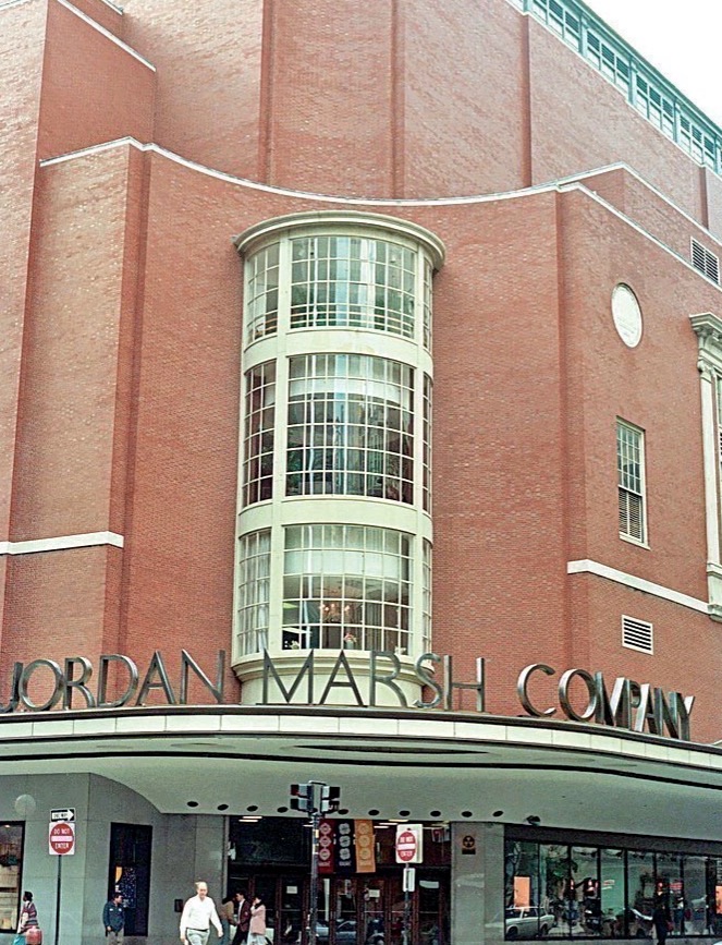 Photograph of the former Jordan Marsh Company building in Downtown Crossing in Boston.  Autobiography of Dr. Anthony J. Carbone.