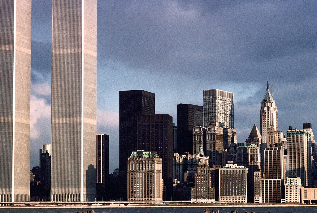Photograph of Manhattan skyline circa 1979.  Autobiography of Dr. Anthony J. Carbone.