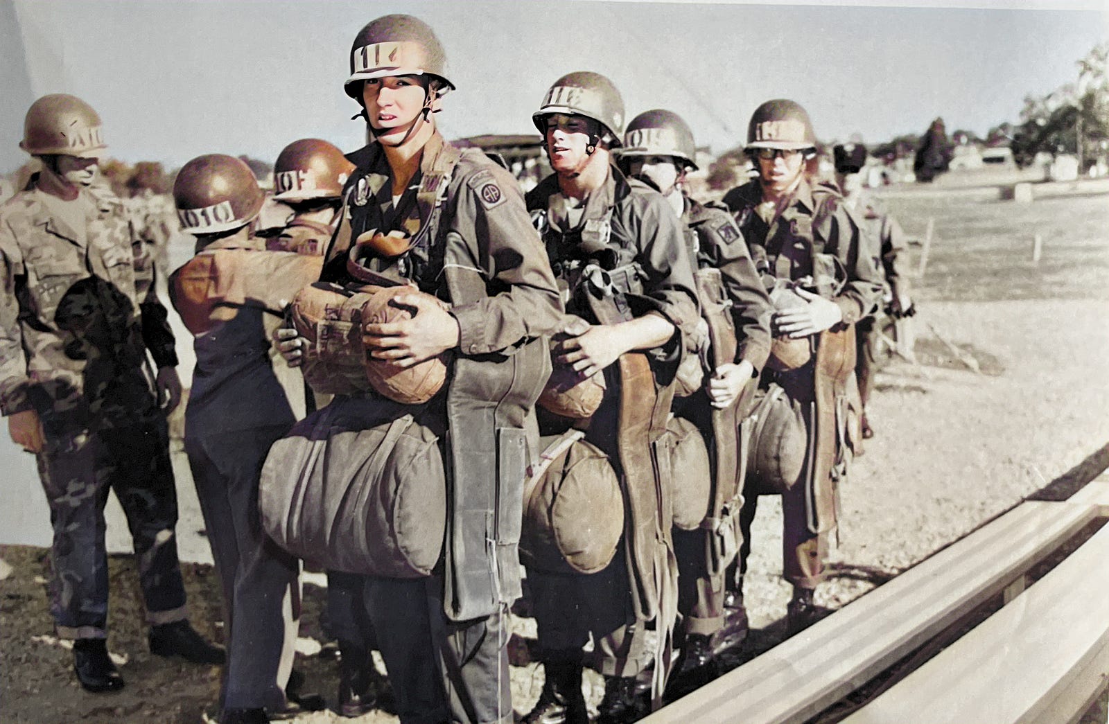 Combat Equipment Jump at the U.S. Army Airborne Course at Fort Benning, Georgia.  Biography of Dr. Anthony J. Carbone.