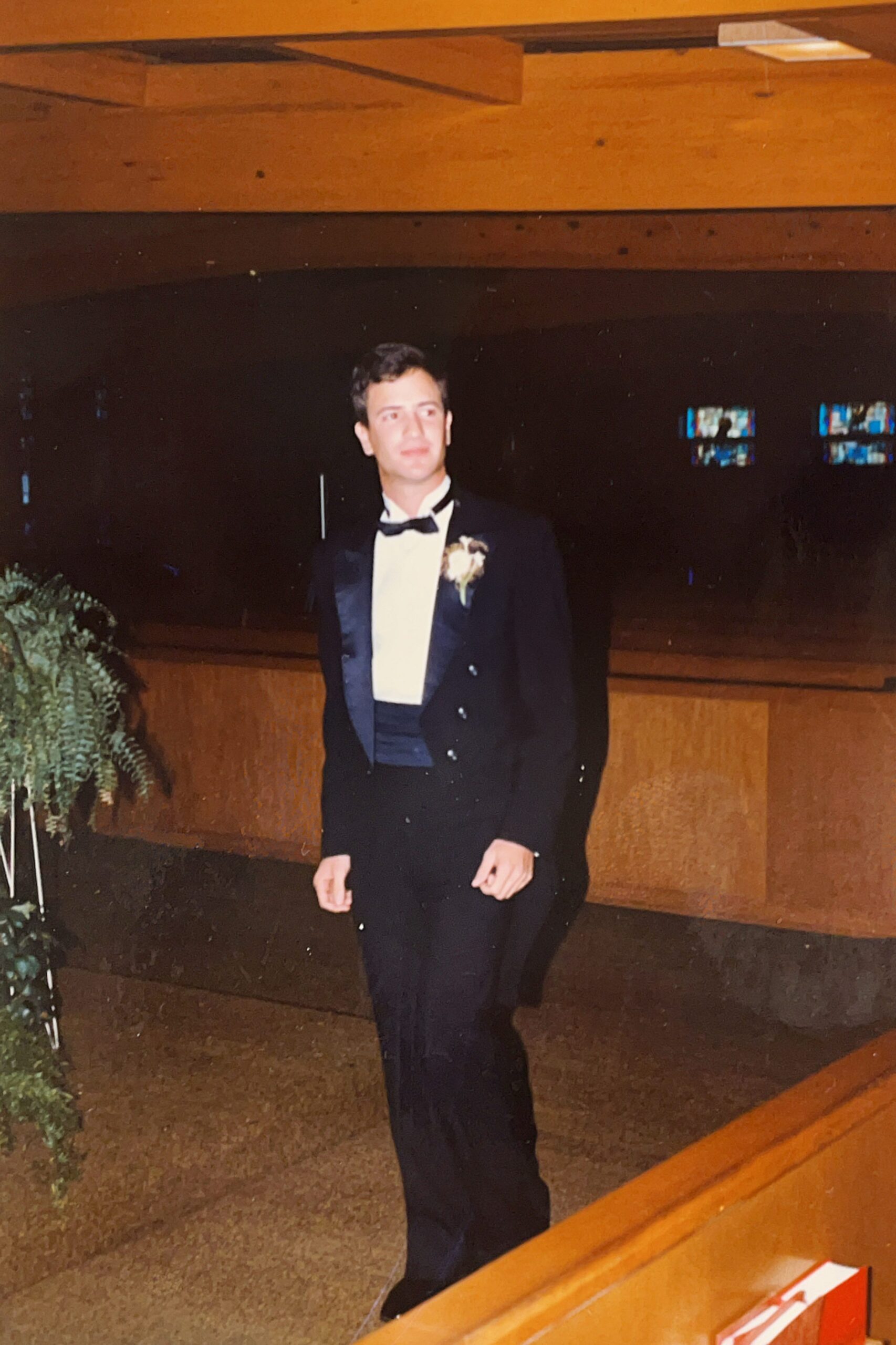 Anthony J. Carbone at his wedding to Mariann Schmitz at St. Michael's Catholic Church in Wheaton, Illinois on October 30, 1982.