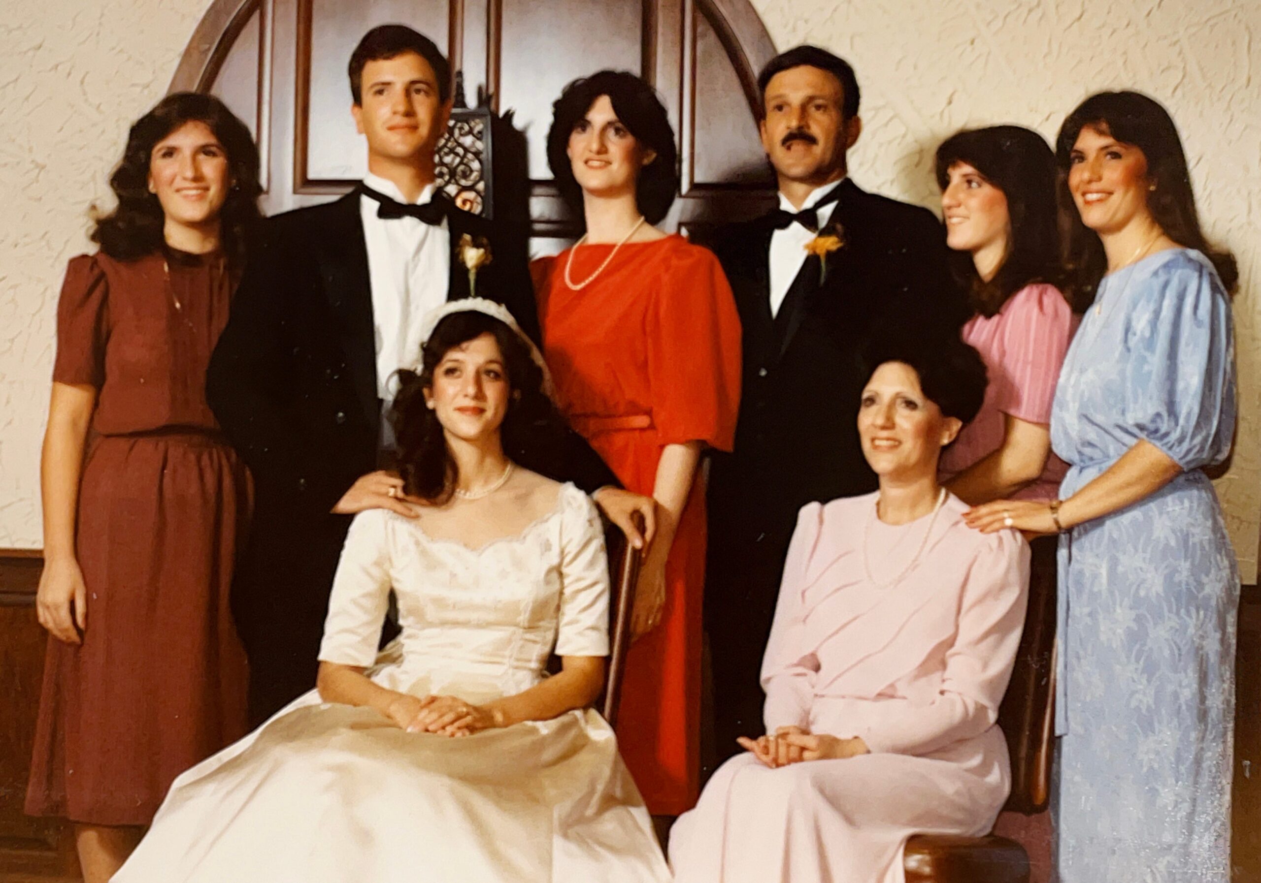 Carbone Family photo with Mariann at our wedding reception on October 30, 1982.