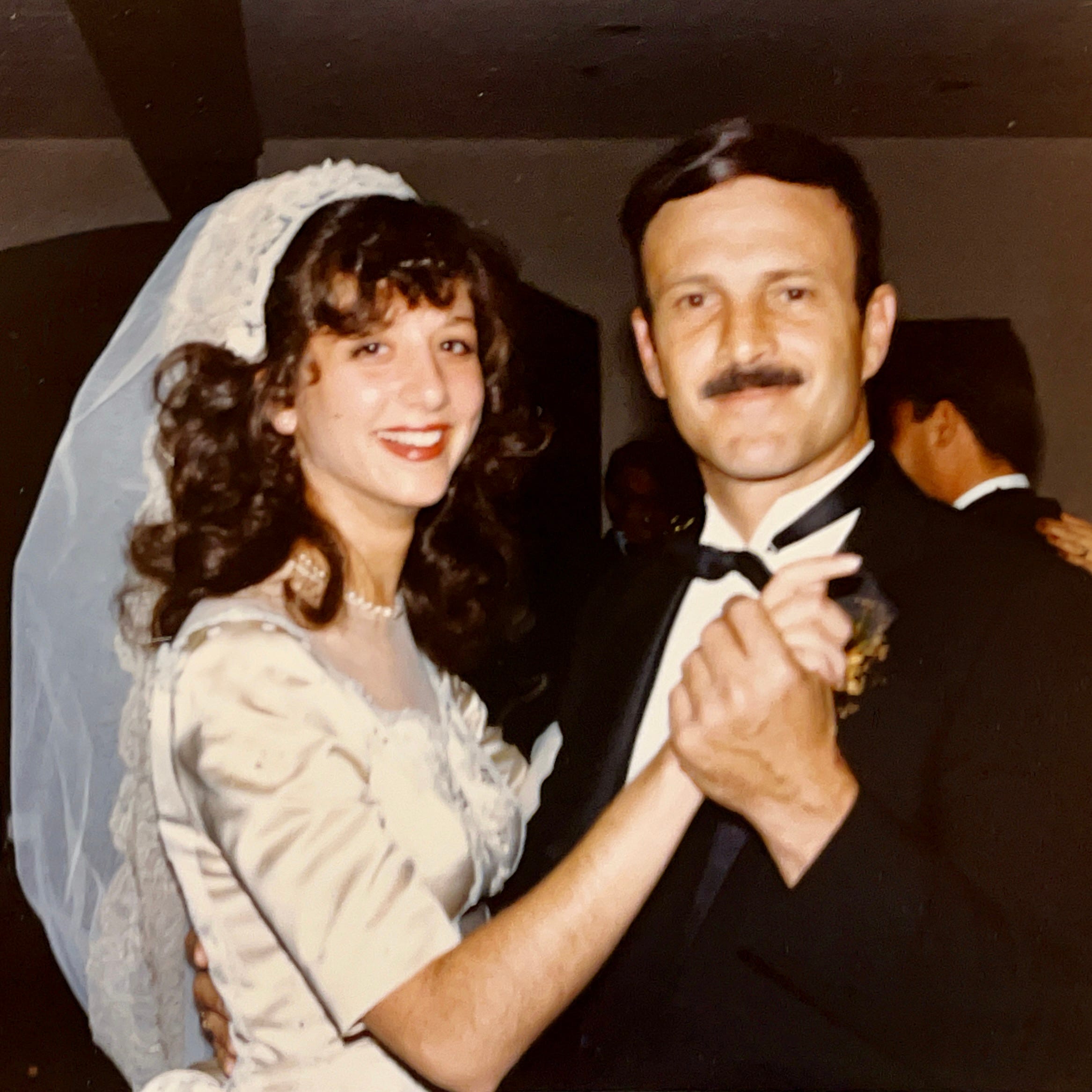 My father (Colonel Anthony Carbone) dancing with my bride (Mariann Carbone) at our wedding reception on October 30, 1982 in Wheaton, Illinois 