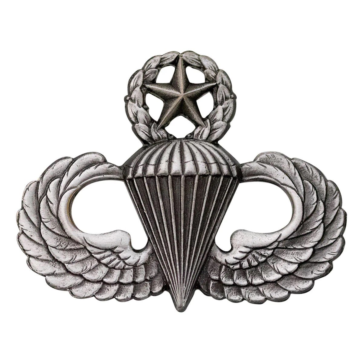 Master Parachutist Badge that Master Sergeant Aikens Wore.  Biography of Dr. Anthony J. Carbone.