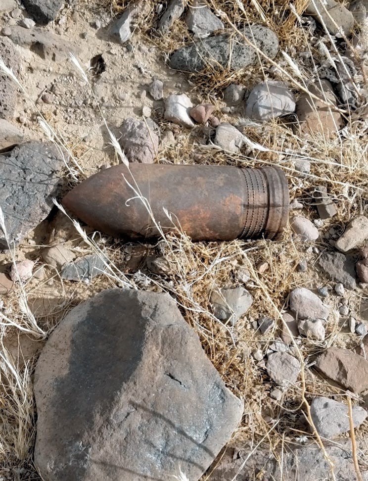 Common Unexploded Ordnance found throughout Fort Irwin.  Biography of Dr. Anthony J. Carbone.