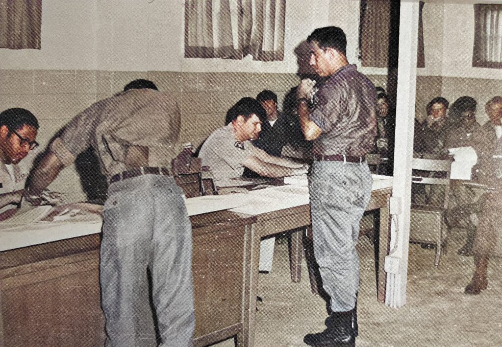 Inprocessing for Airborne School at Fort Benning, Georgia.  Biography of Dr. Anthony J. Carbone