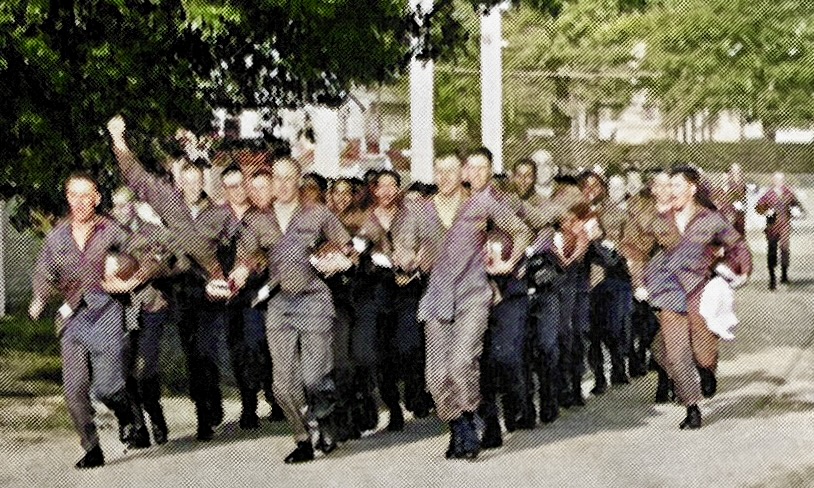Physical Training (PT) at the U.S. Army Airborne School, Fort Benning, Georgia.  Biography of Dr. Anthony J. Carbone.