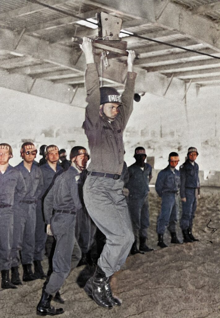 Parachute Landing Fall (PLF) training at the U.S. Army Airborne School, Fort Benning, Georgia.  Biography of Dr. Anthony J. Carbone.