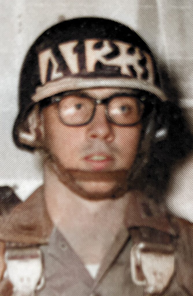 2LT Perry Williams (A123) at the U.S. Army Airborne School.  Part of the biography of Dr. Anthony J. Carbone.