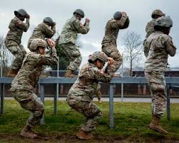 Parachute Landing Fall (PLF) training at the U.S. Army Airborne School, Fort Benning, Georgia.  Biography of Dr. Anthony J. Carbone.