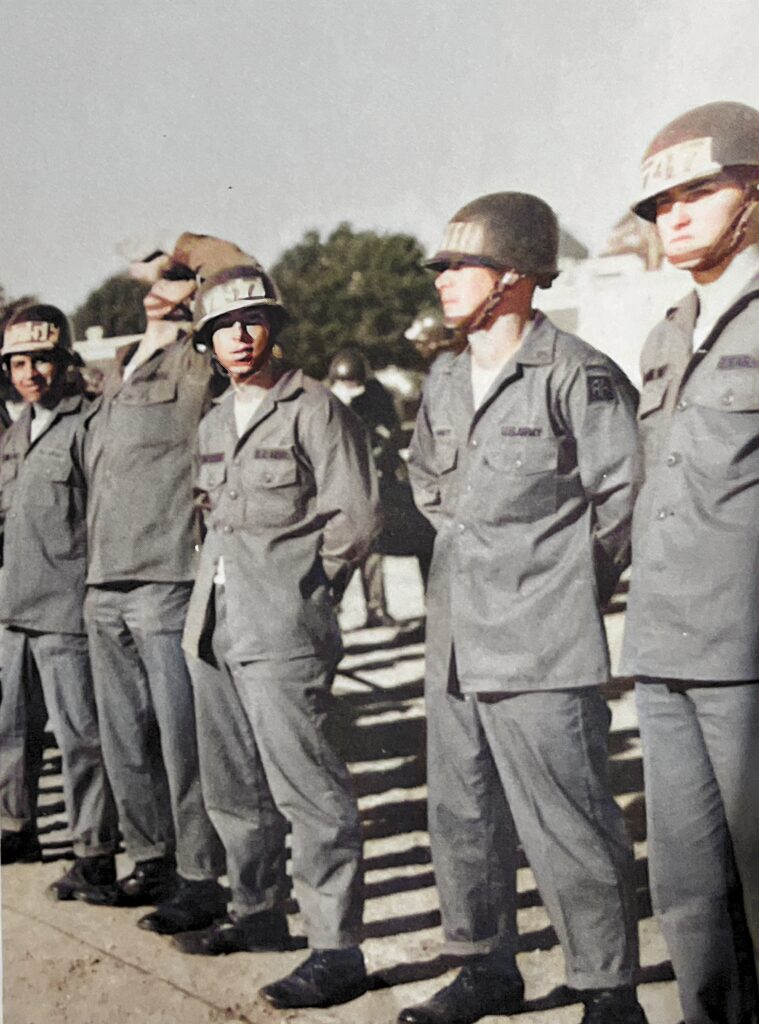 Airborne students in formation at the U.S. Army Airborne School.  Biography of Dr. Anthony J. Carbone