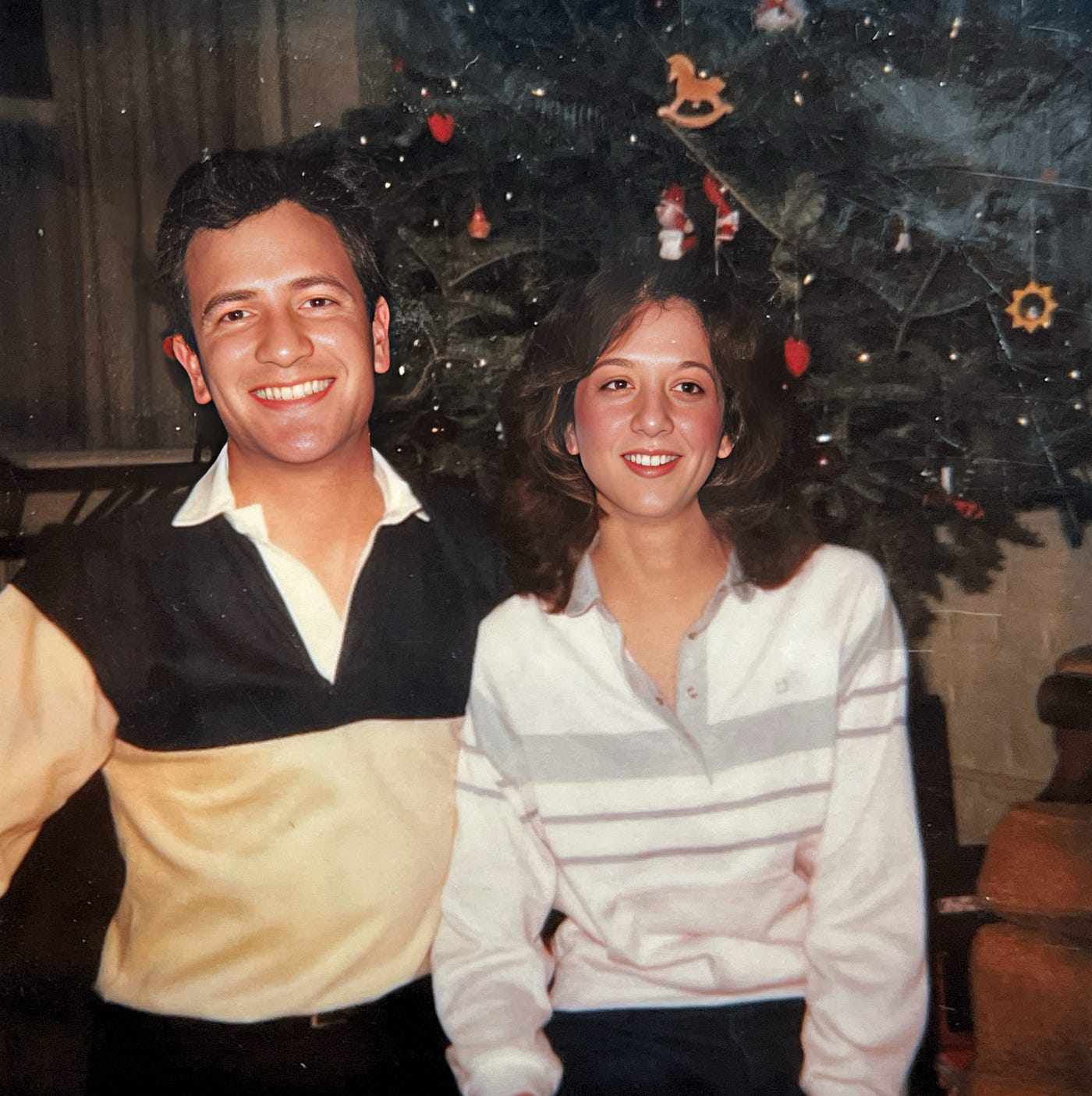 Our first Christmas together as Lt & Mrs. Carbone.  At Fort Irwin, California.  Christmas 1982.  Biography of Dr. Anthony J. Carbone.