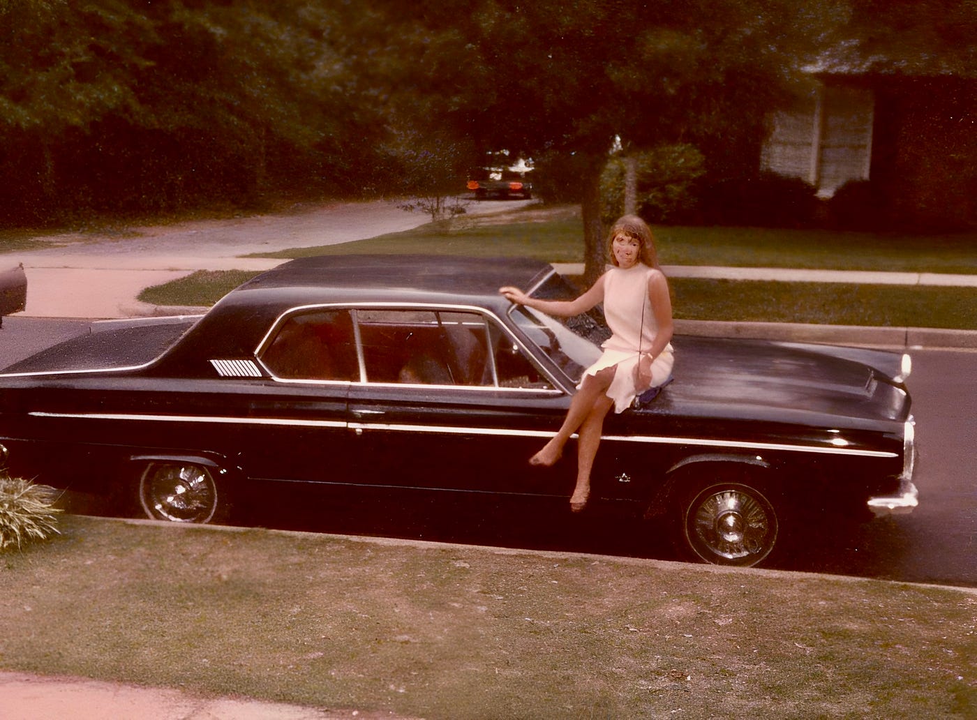 Karen sitting on the 1965 Plymouth Belvedere that she was born in.
Biography of Dr. Anthony J. Carbone.
