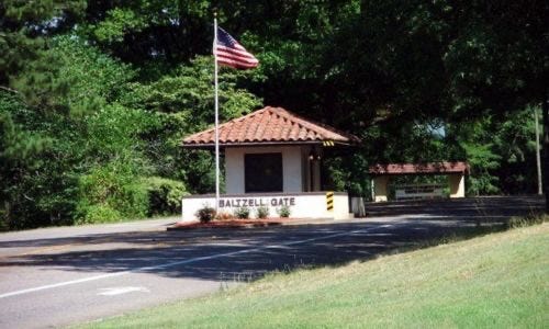 Gate to Fort McClellan, Alabama.  Biography of Dr. Anthony J. Carbone