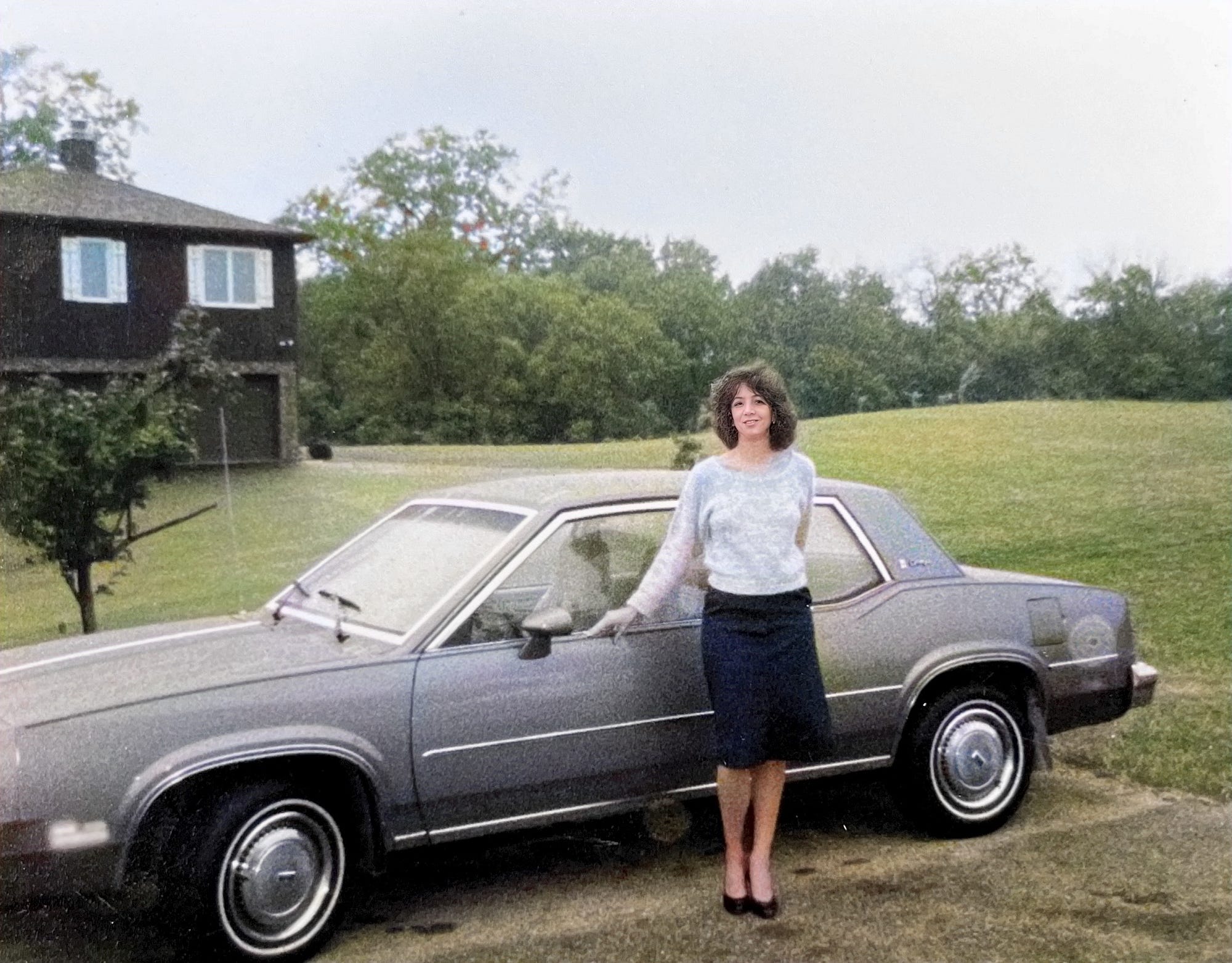 Mariann Schmitz Carbone at her home in Wheaton, Illinois before moving to Fort Irwin, California with her new husband, 2LT Anthony J. Carbone in November 1982.
